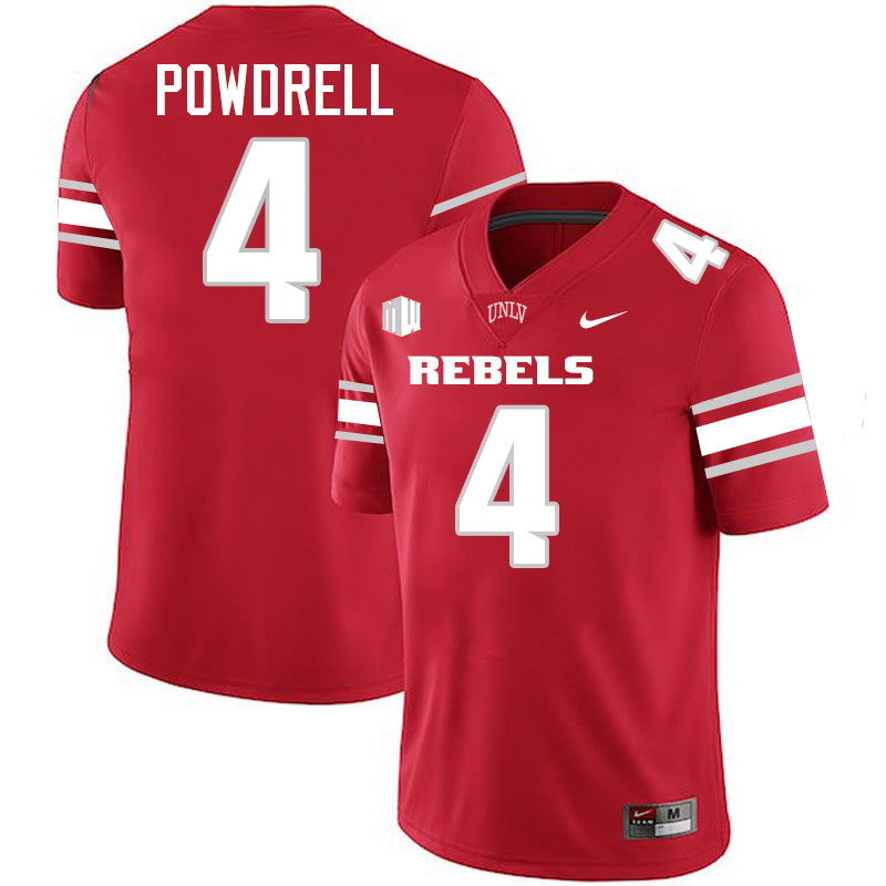 UNLV Rebels #4 Andrew Powdrell College Football Jerseys,Uniforms-Scarlet